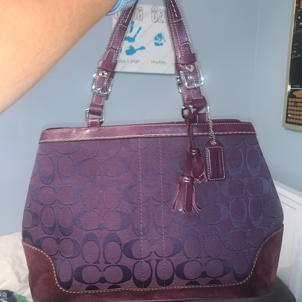 Coach plum canvas